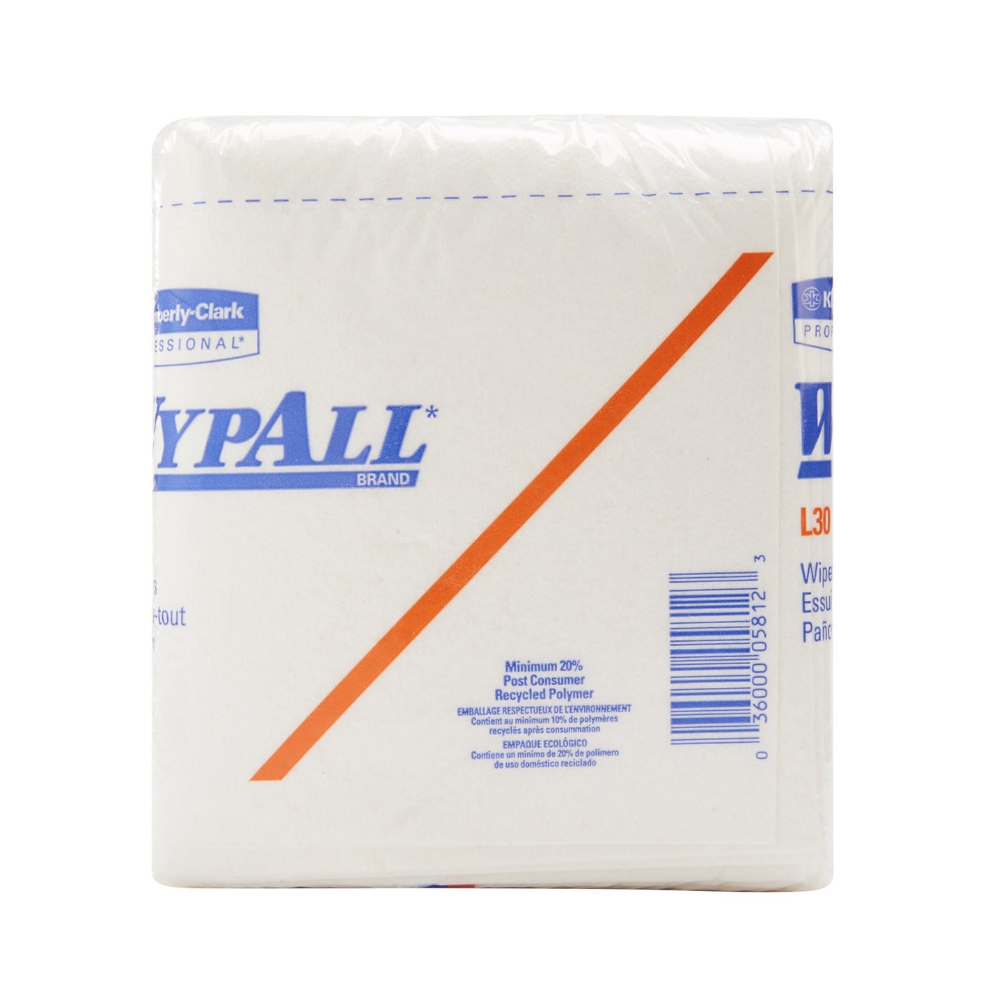 WypAll® L30 Task Wipe Light Duty 90 Count Poly Pack 12 X 12-1/2 Inch NonSterile Disposable (514550_CS)