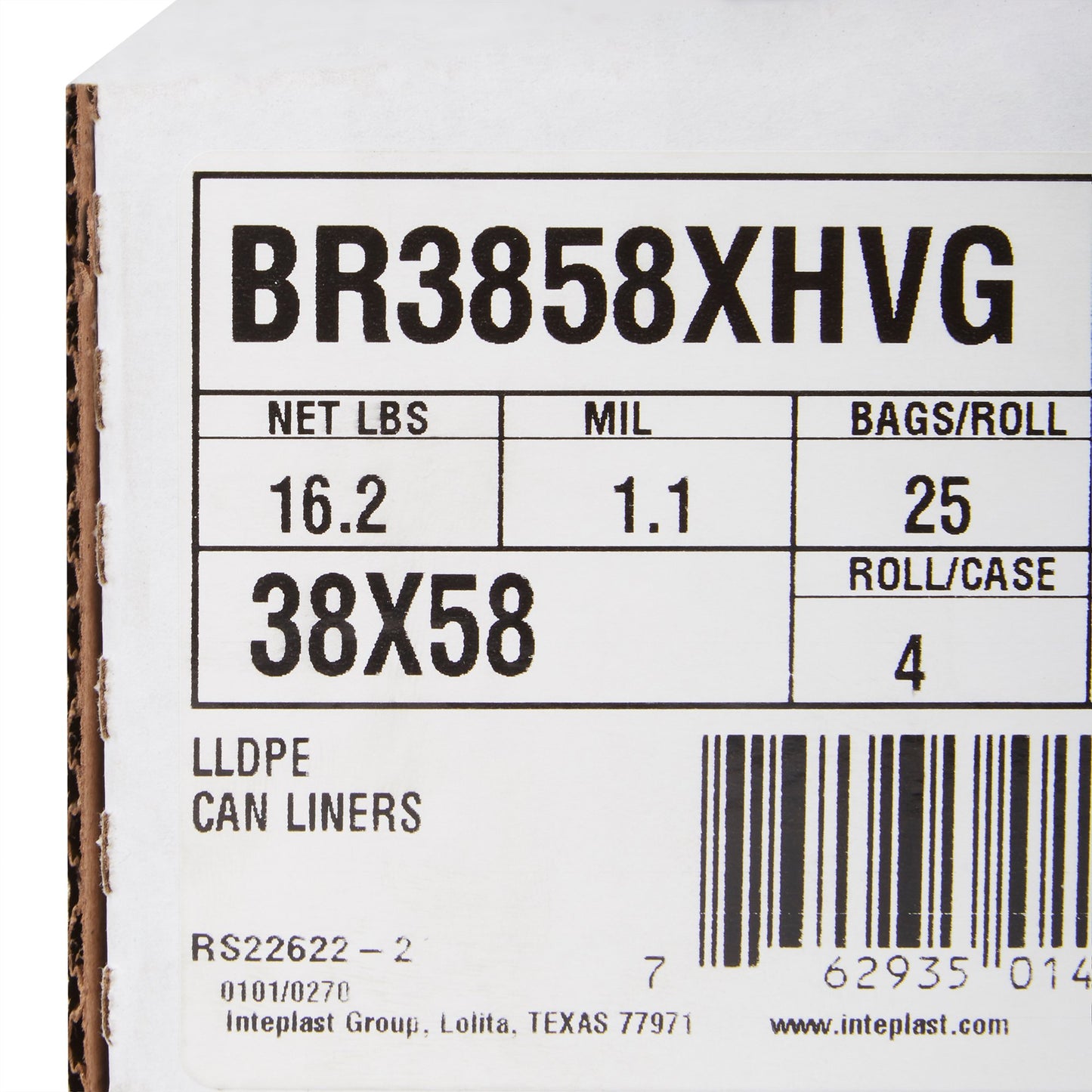 McKesson Trash Bag 45 gal. Gray LLDPE 1.1 mil 38 X 58 Inch Star Seal Bottom Coreless Roll (1137651_CS)