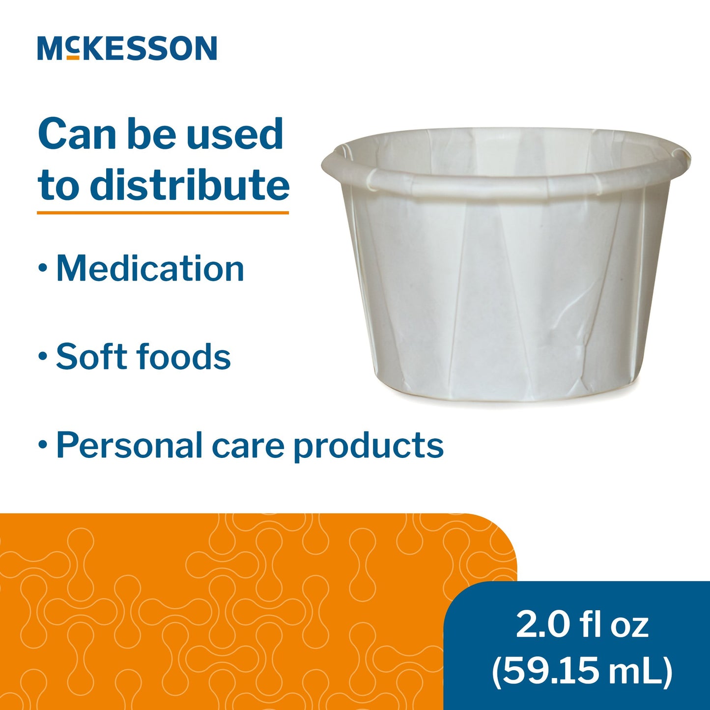 McKesson Souffle Cup 2 oz. White Paper Disposable (1251881_CS)