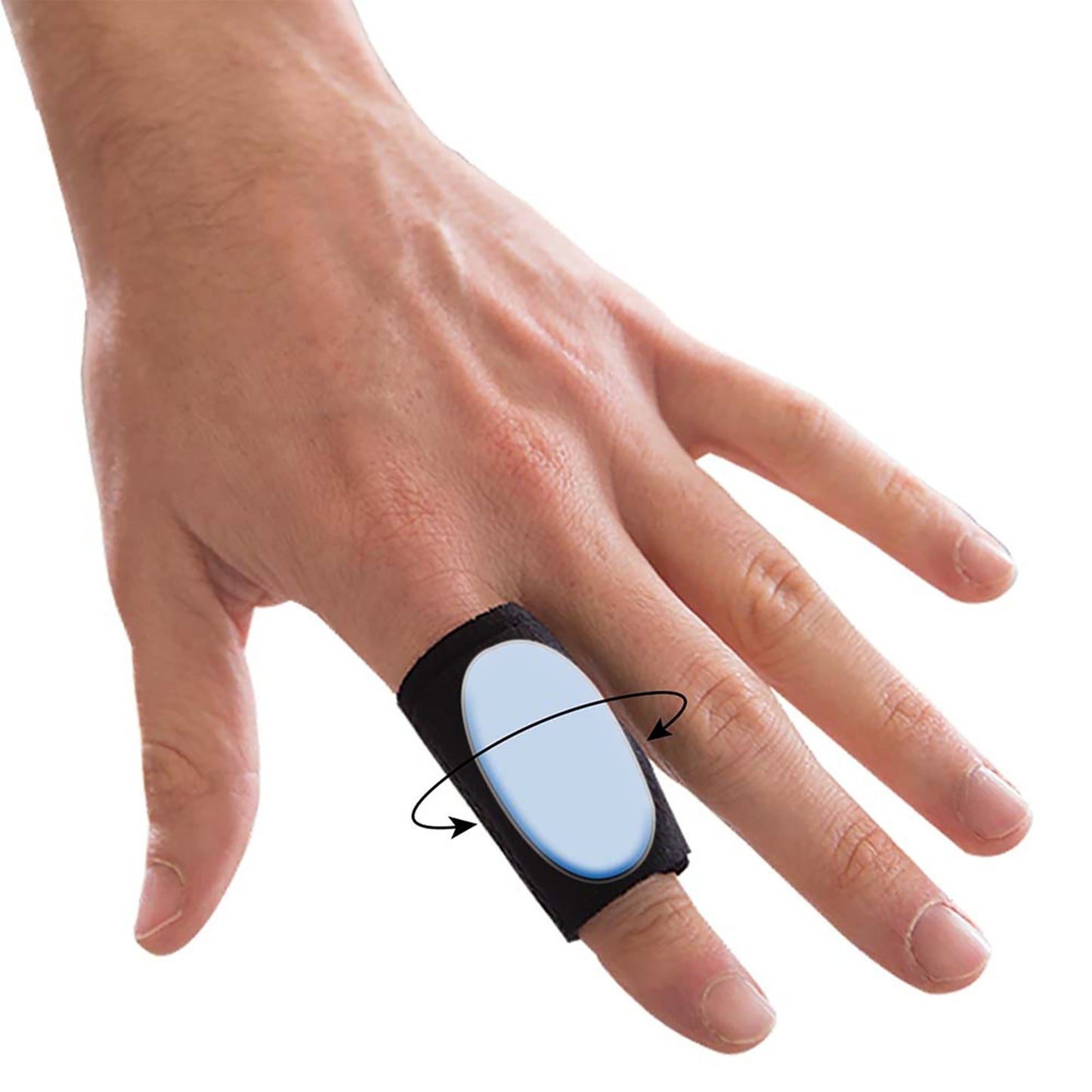 Polar Ice® Finger Sleeve with Cooling Pad Adult One Size Fits Most Pull-On Finger Black (1228915_BX)