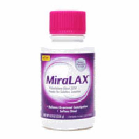 MiraLAX® Laxative Powder 8.3 oz. 17 Gram Strength Polyethylene Glycol 3350 (587024_EA)