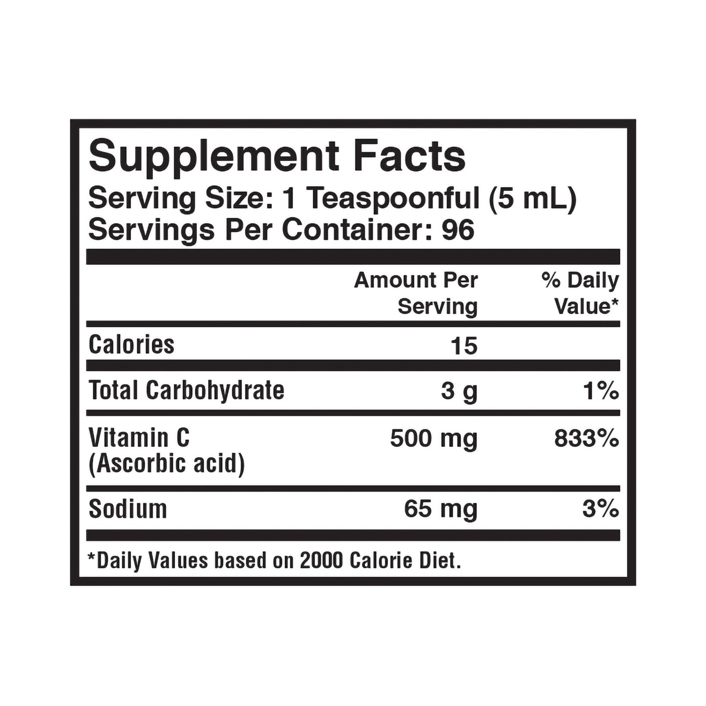 Geri-Care® Vitamin C Supplement Ascorbic Acid 500 mg Strength Liquid 16 oz. (703057_EA)