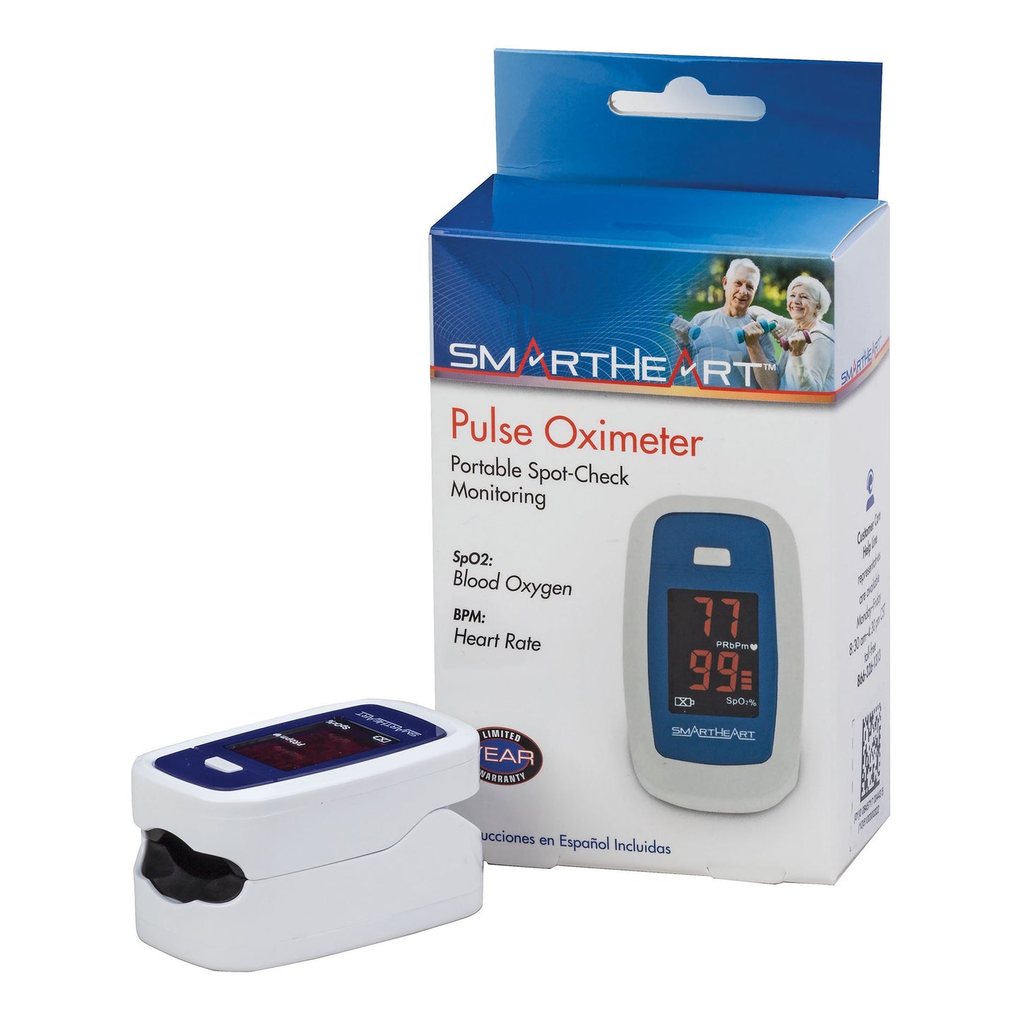 SmartHeart™ Fingertip Pulse Oximeter Adult (1218872_CS)