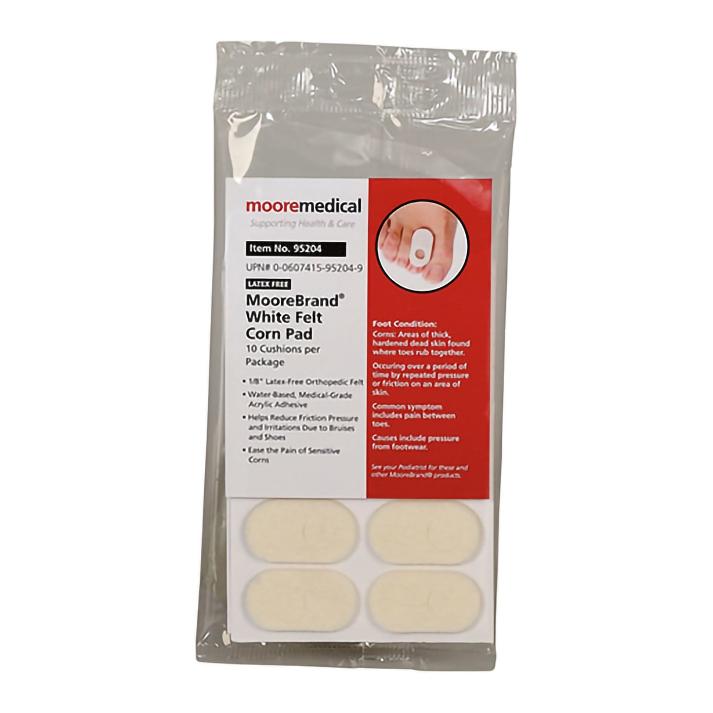 McKesson Pedi-Pad Corn Pad Size 101-A Adhesive Foot (1066448_PK)