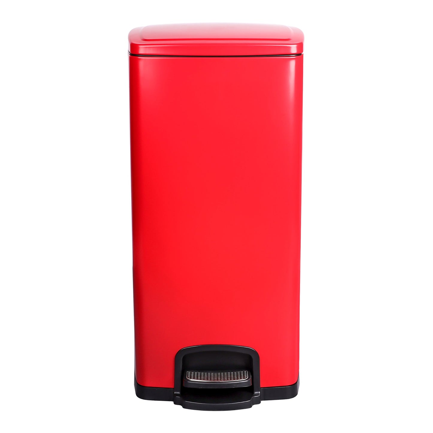 McKesson Trash Can 32 Quart / 8 gal. Red Metal Square (1223682_CS)