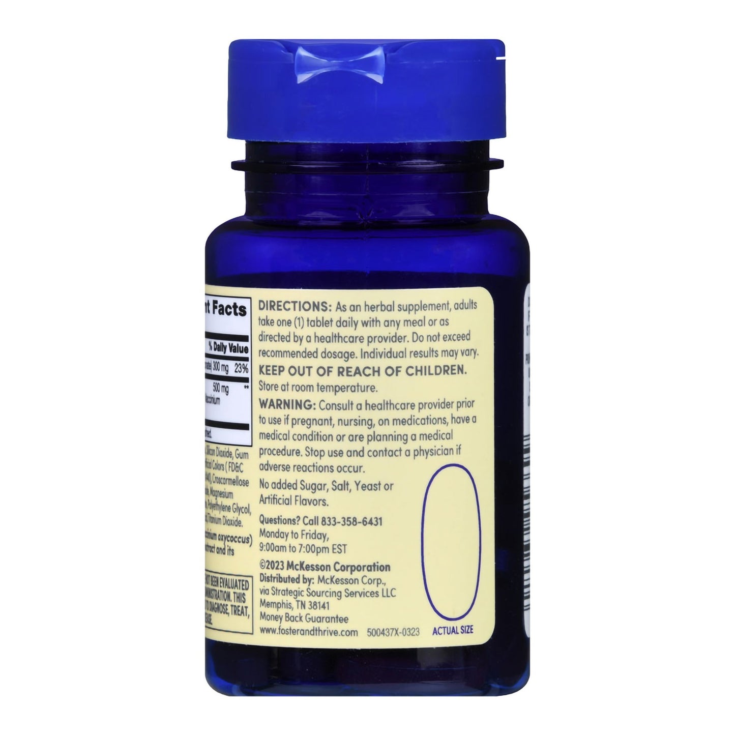 Foster & Thrive™ Dietary Supplement Cranberry 500 mg Strength Tablet 30 per Bottle (1238887_BT)