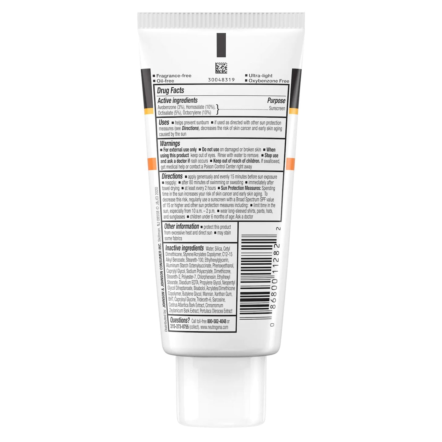 Neutrogena® Clear Face Sunscreen SPF 50 Lotion 3 oz. Tube (1193256_EA)