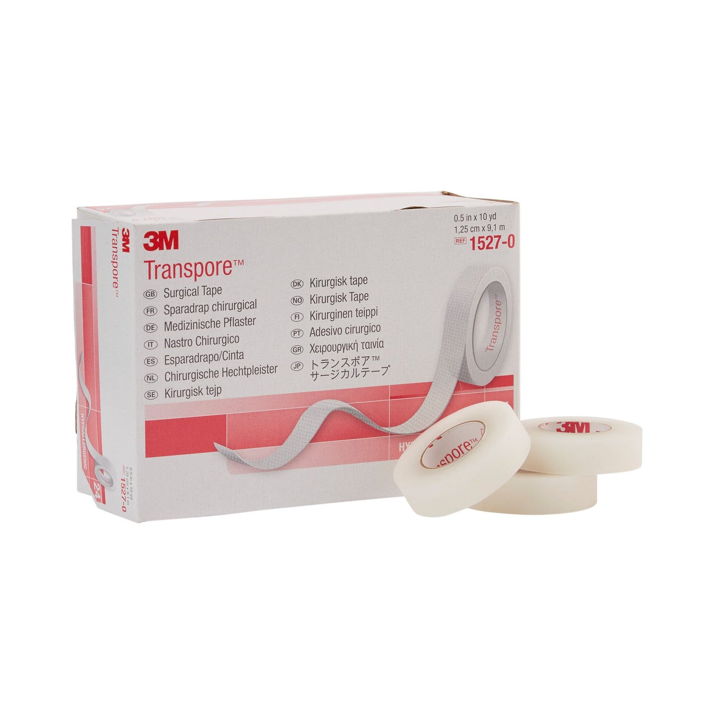3M™ Transpore™ Medical Tape Transparent 1/2 Inch X 10 Yard Plastic NonSterile (5761_RL)