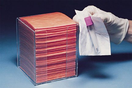 BloodBloc™ Biohazard Wipe Heavy Absorbency 200 Count Poly Pack 4 X 4 Inch NonSterile Disposable (314648_PK)
