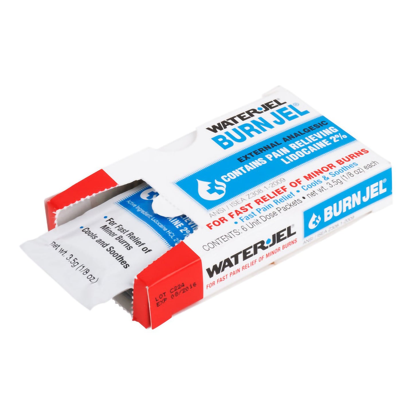 Water Jel® Burn Jel® Burn Relief Lidocaine Topical Gel 3.5 Gram Individual Packet (786421_BX)
