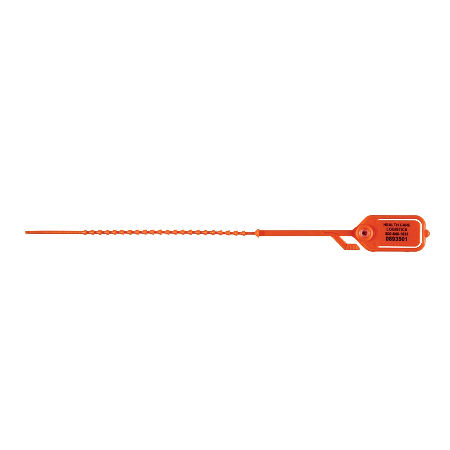 Health Care Logistics Ring Pull-Tight Bi-Directional Seal Consecutively Numbered Orange Polypropylene 8-1/2 Inch (584985_PK)