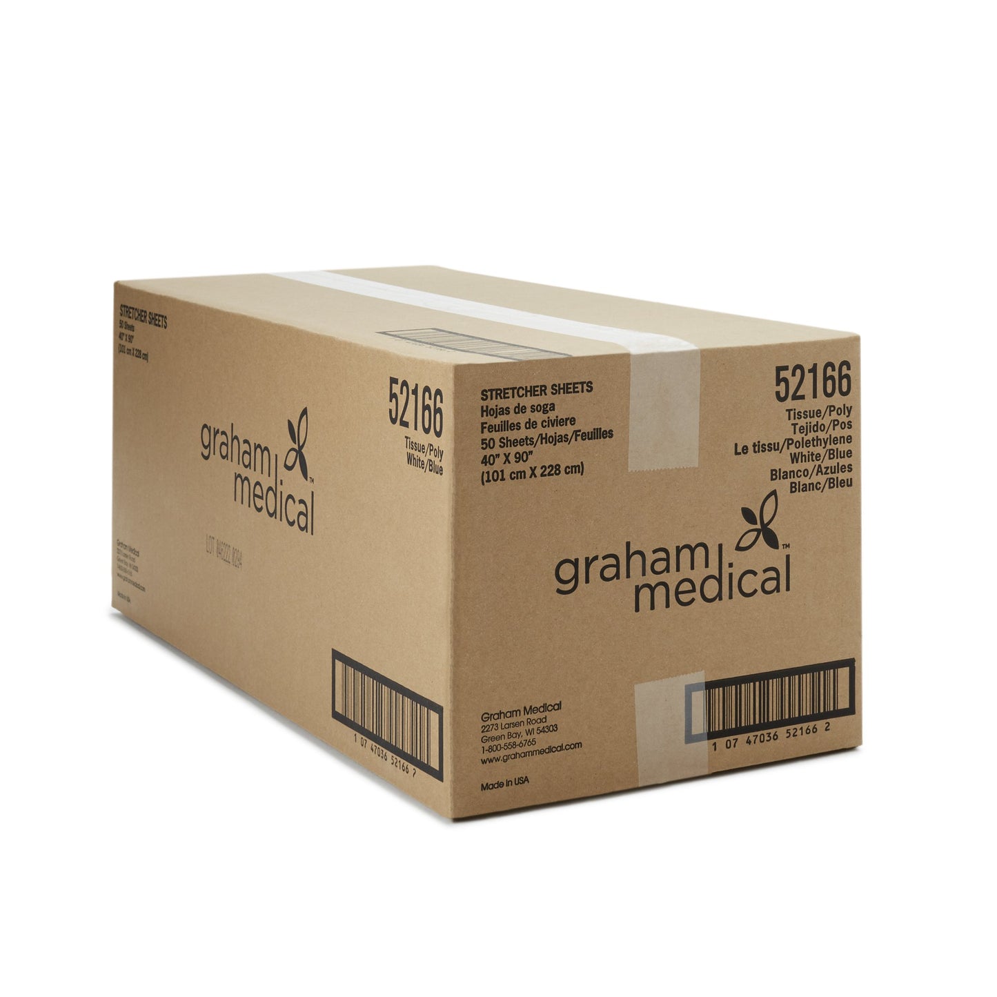Graham Medical Products General Purpose Drape Exam Drape 40 X 90 Inch NonSterile (865510_CS)