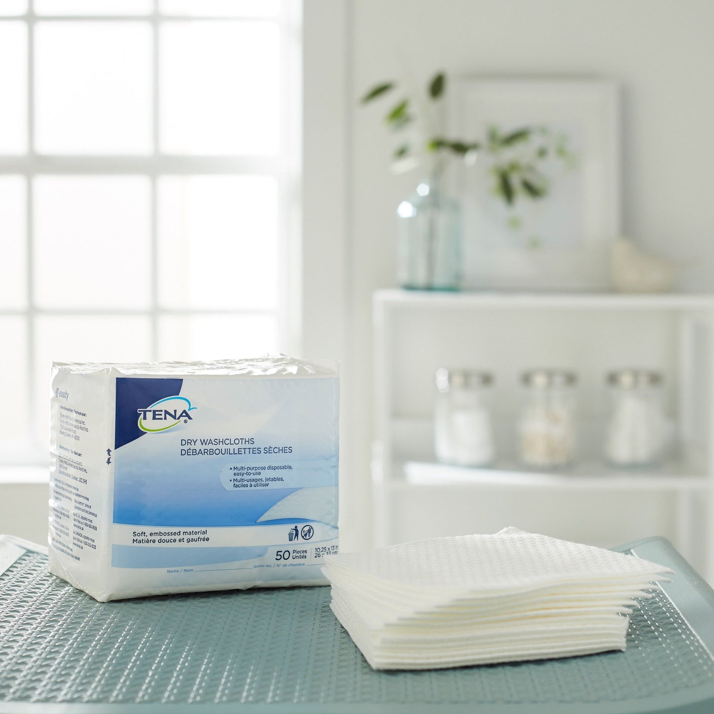 TENA® Washcloth 10-1/4 X 13 Inch White Disposable (450345_BG)