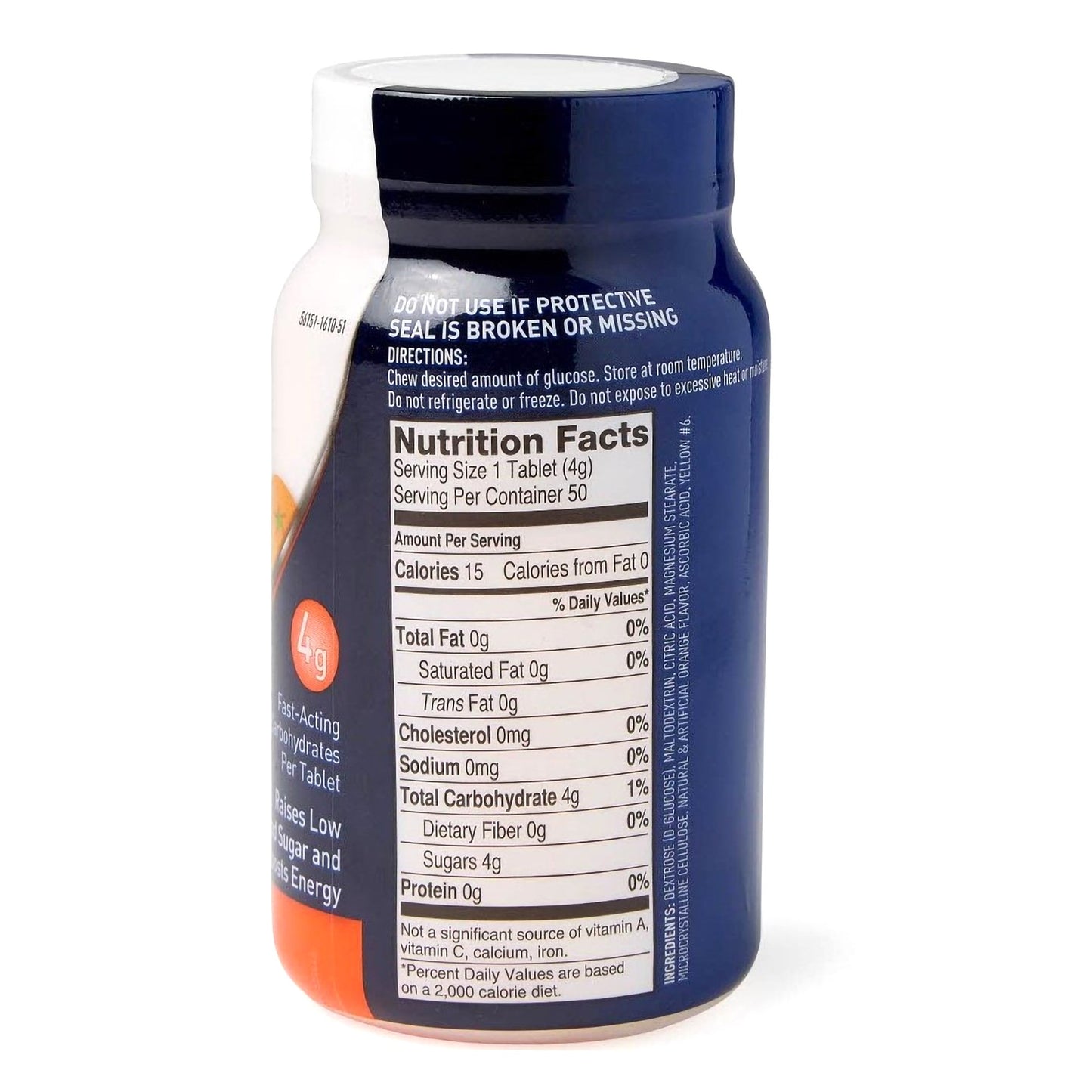 TRUEplus™ Glucose Supplement 50 per Bottle Chewable Tablet Orange Flavor (1009896_BT)