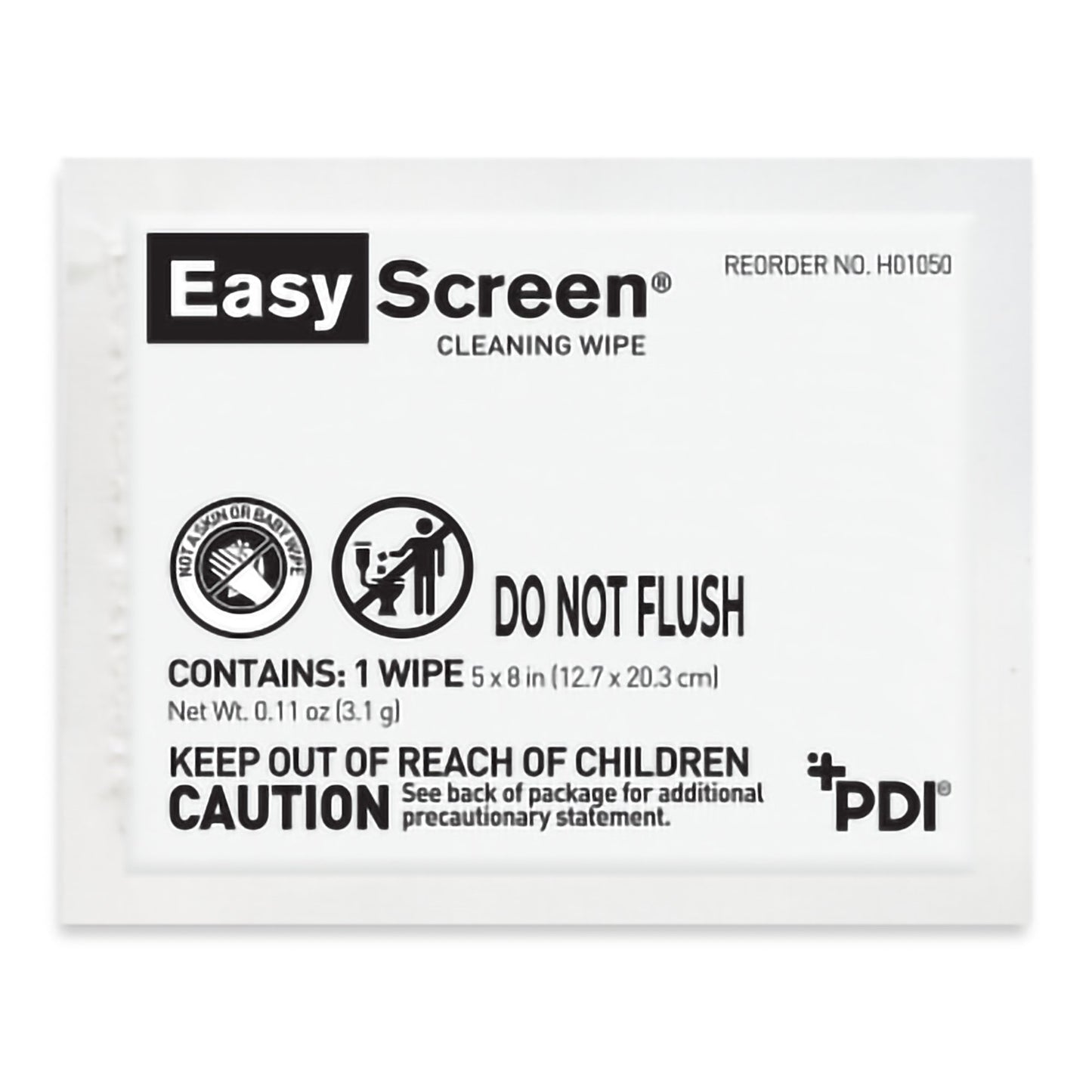 Easy Screen® Surface Cleaner Premoistened Alcohol Based Manual Pull Wipe 50 Count Individual Packet Alcohol Scent NonSterile (1239404_CS)