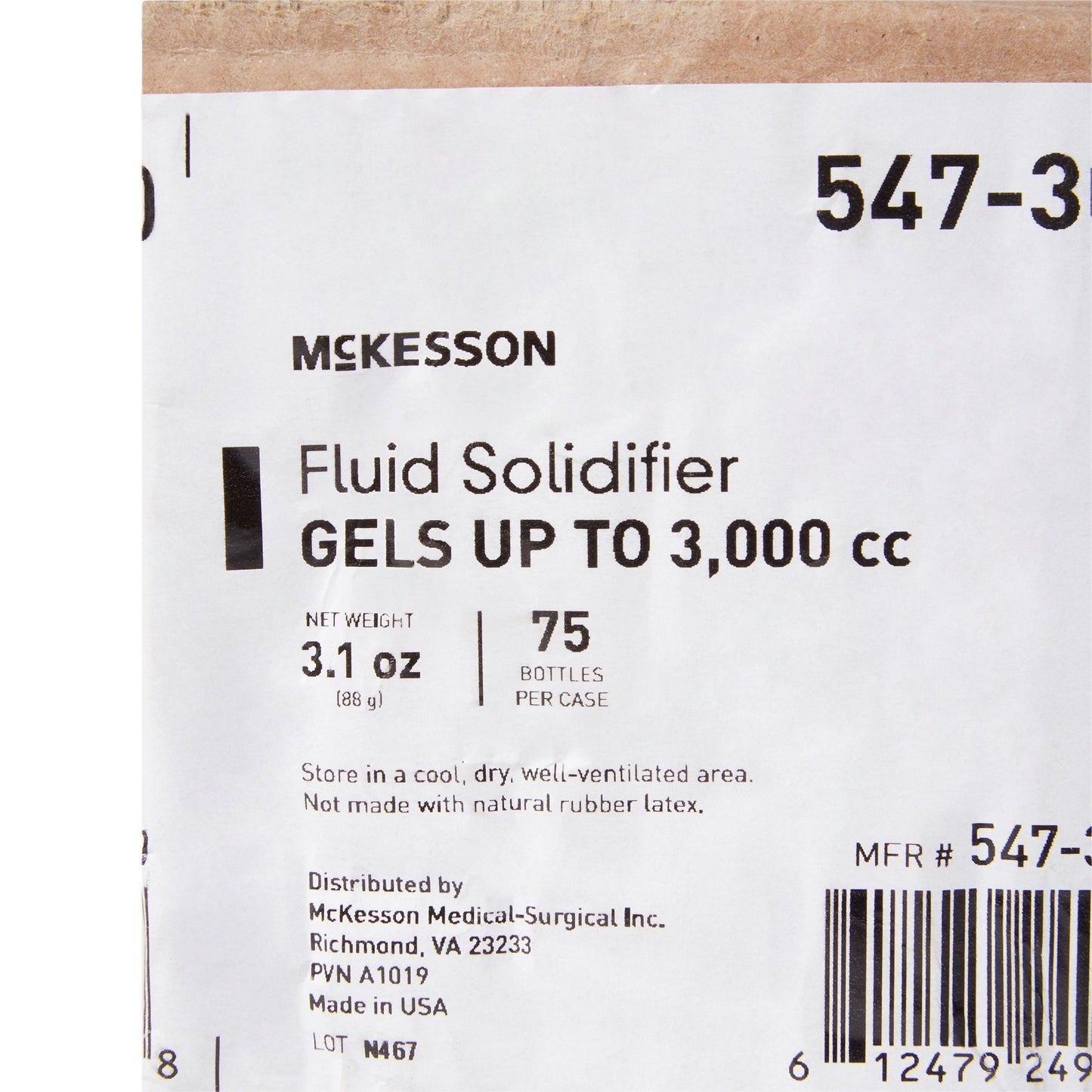 McKesson Fluid Solidifier 3,000 cc Bottle 3.17 oz (1152098_EA)