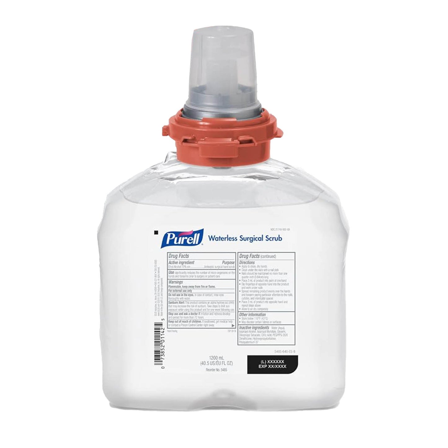 Purell® Waterless Surgical Scrub 1,200 mL Dispenser Refill Bottle 70% Strength Ethyl Alcohol NonSterile (566854_CS)