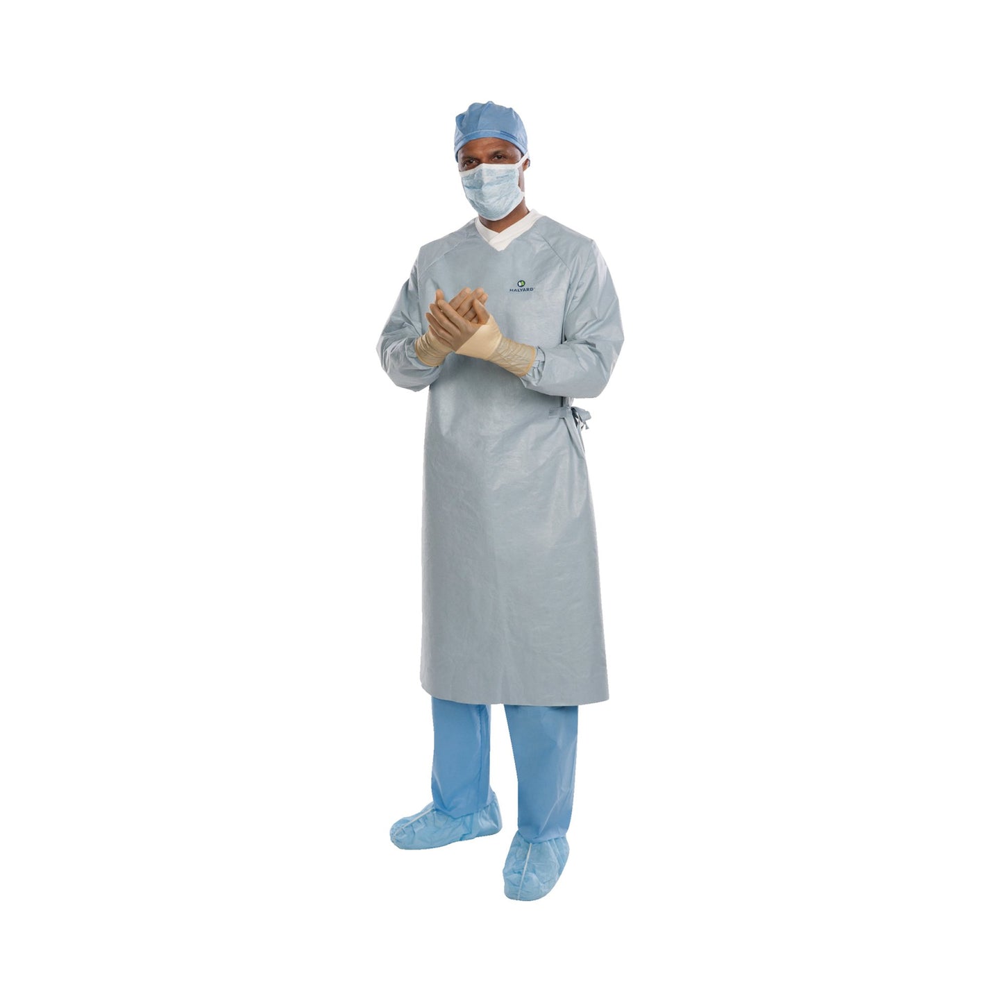 Aero Chrome Surgical Gown with Towel X-Large Silver Sterile AAMI Level 4 Disposable (1059361_CS)