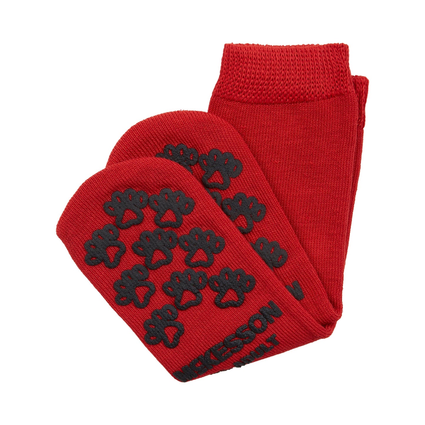 McKesson Terries™ Slipper Socks Unisex Adult X-Large Single Tread Single Patient Use Red (553041_CS)