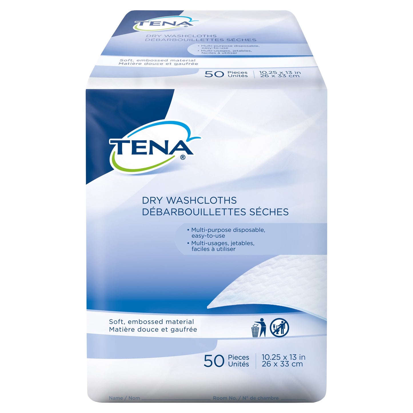 TENA® Washcloth 10-1/4 X 13 Inch White Disposable (450345_BG)