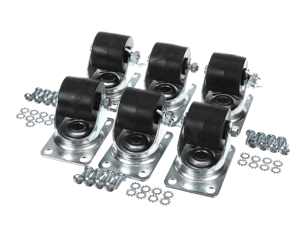 Glastender C-6X2-7/8 Caster Kit, 2-7/8"H, Set Of 6 (GLAC-6X2-78)