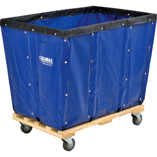 Global Industrial KD, 16 Bushel, Blue Vinyl Basket Bulk Truck (WB800358BL)