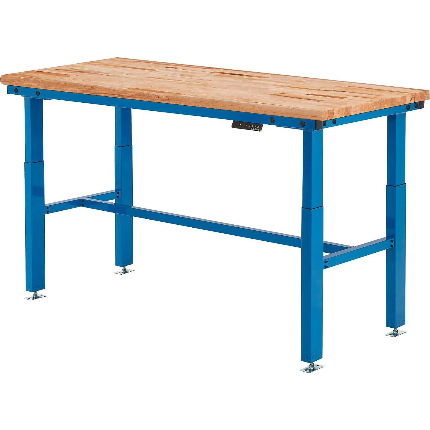 Global Industrial Heavy-Duty Electric Adjustable Workbench, 72 x 30", Maple Safety Edge (WB800578)
