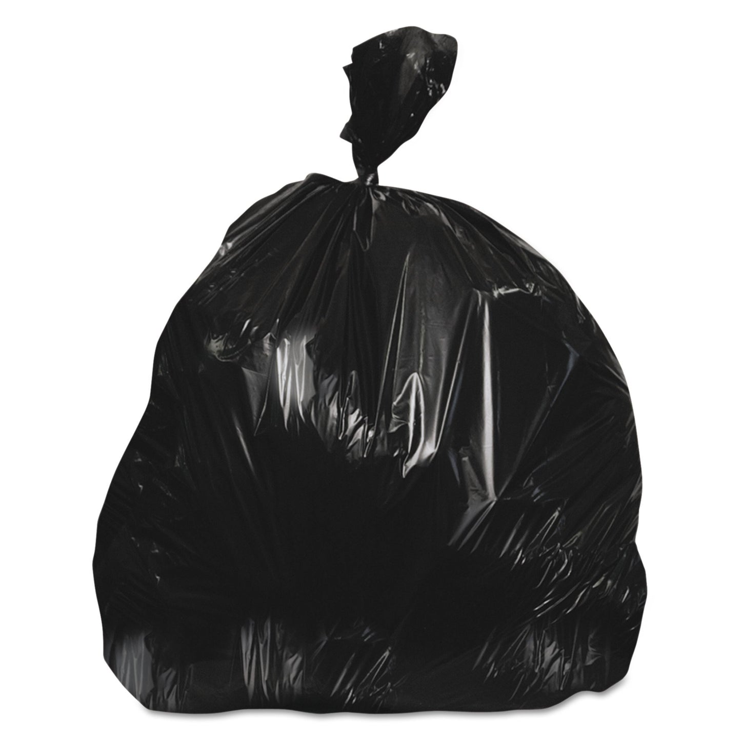 Colonial Bag Trash Bag 7 gal. Black LLDPE 0.35 mil 20 X 21 Inch X-Seal Bottom Flat Pack (872523_CS)