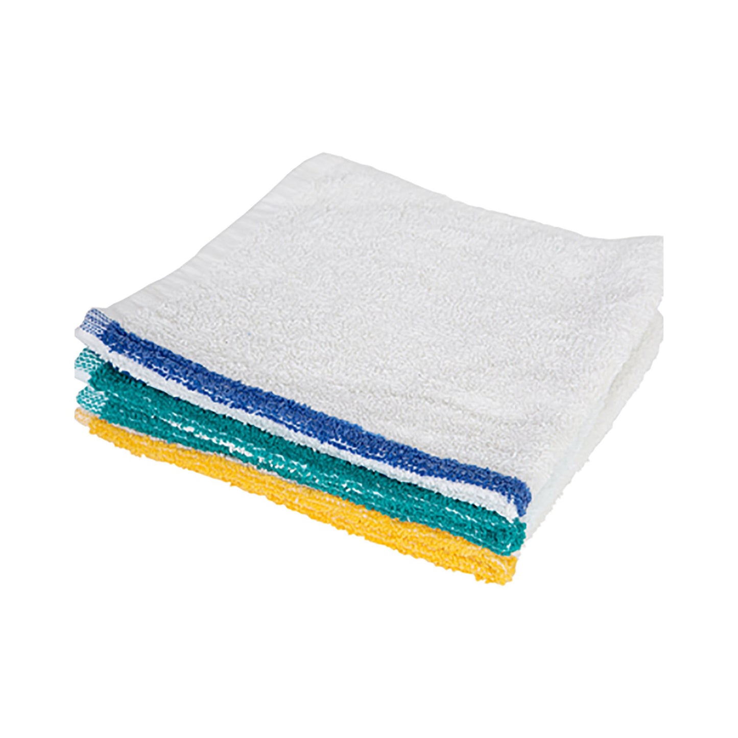 Royal Blue Intl Bar Towel 17 X 20 Inch OE Cotton Terry Cloth White Stripe Reusable (1125504_DZ)