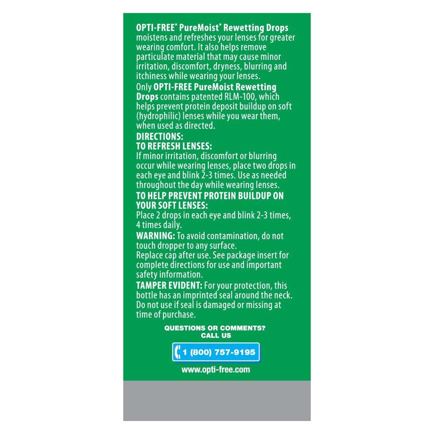 Opti-Free® Pure Moist® Contact Lens Solution 0.4 oz. Solution (798866_EA)
