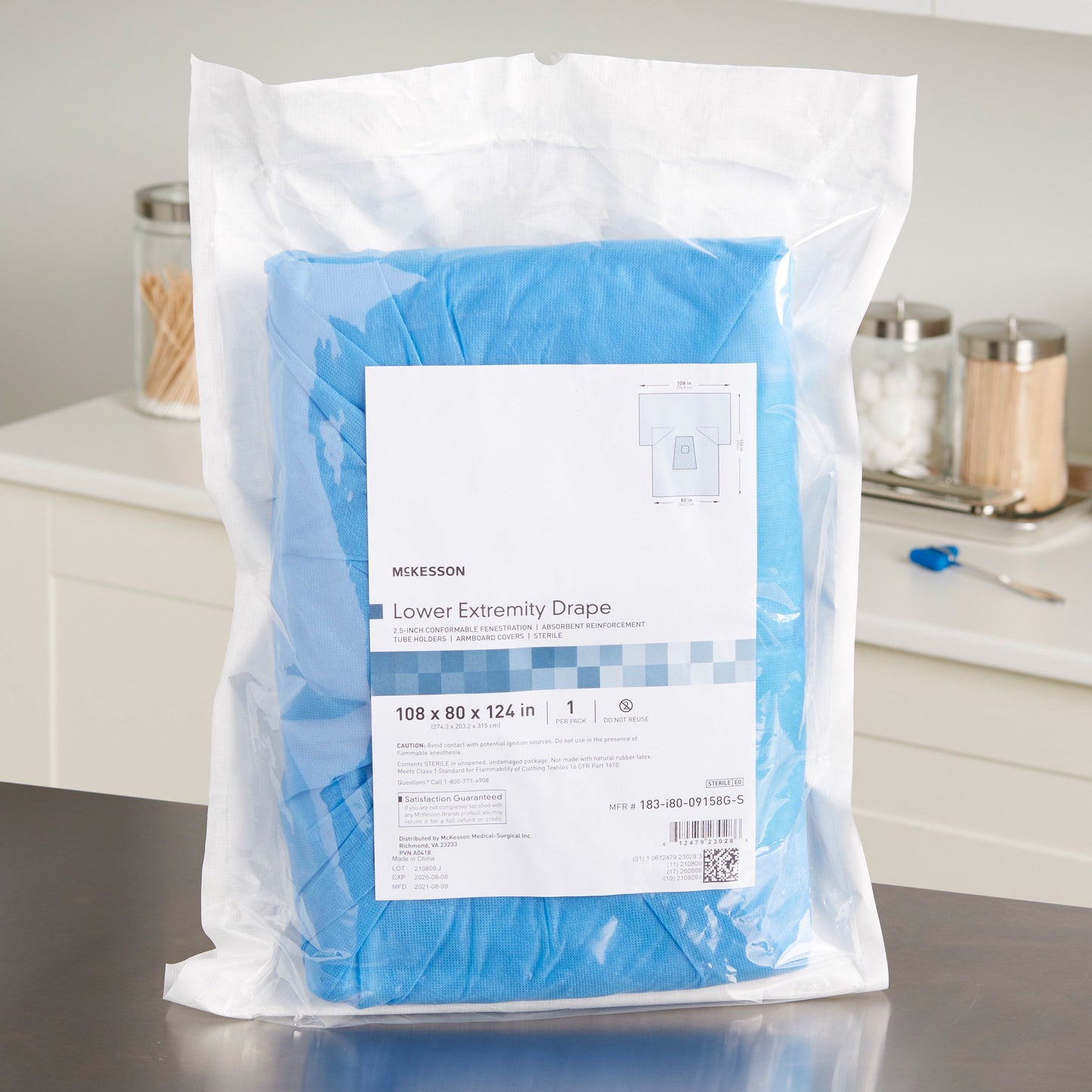 McKesson Orthopedic Drape Lower Extremity Drape 108 W X 80 W X 124 L Inch Sterile (1101282_CS)