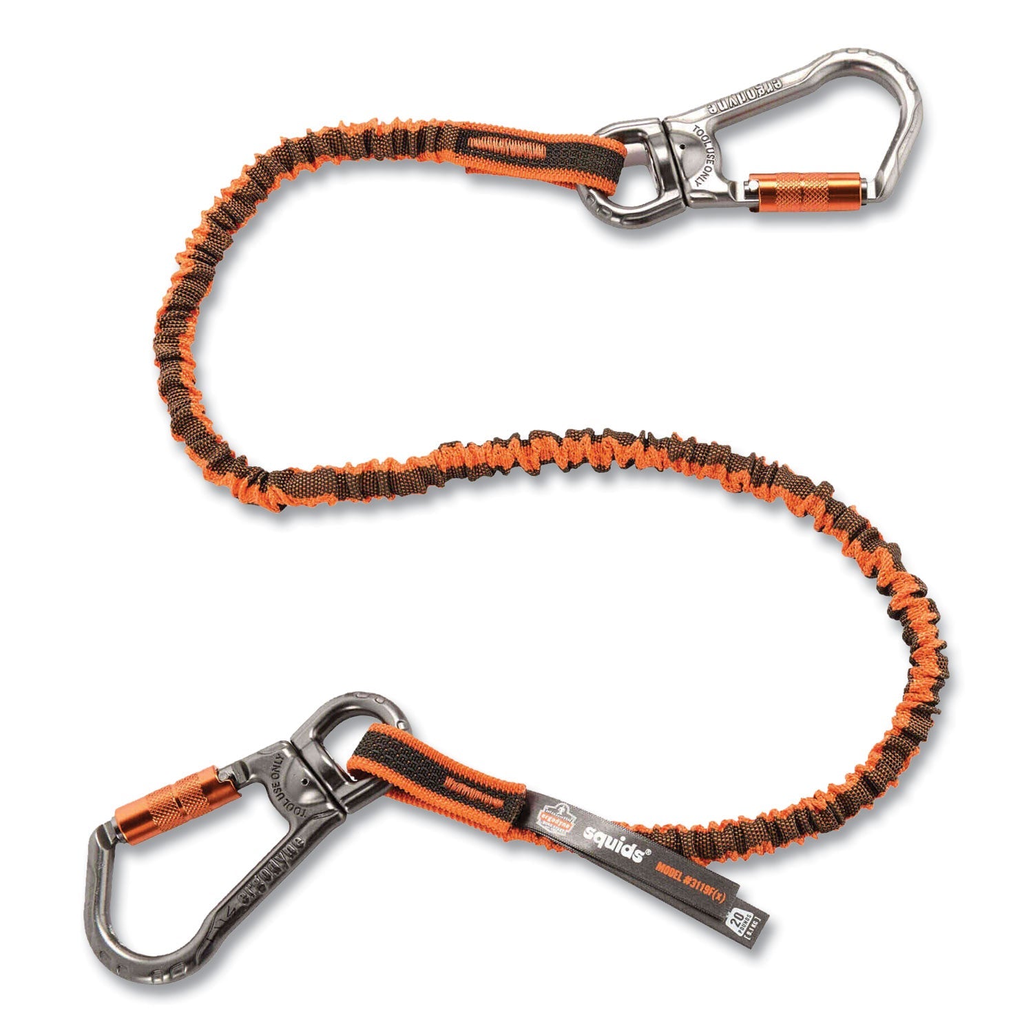 ergodyne-squids-3119f-x-tool-lanyard-w-swiveling-aluminum-carabiners-num-ego19829_1