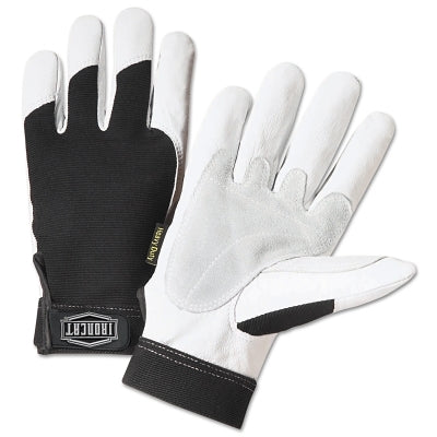 PIP Heavy Duty Goatskin Gloves, X-Large, White; Black, Elastic, Kevlar (112-86552XL)
