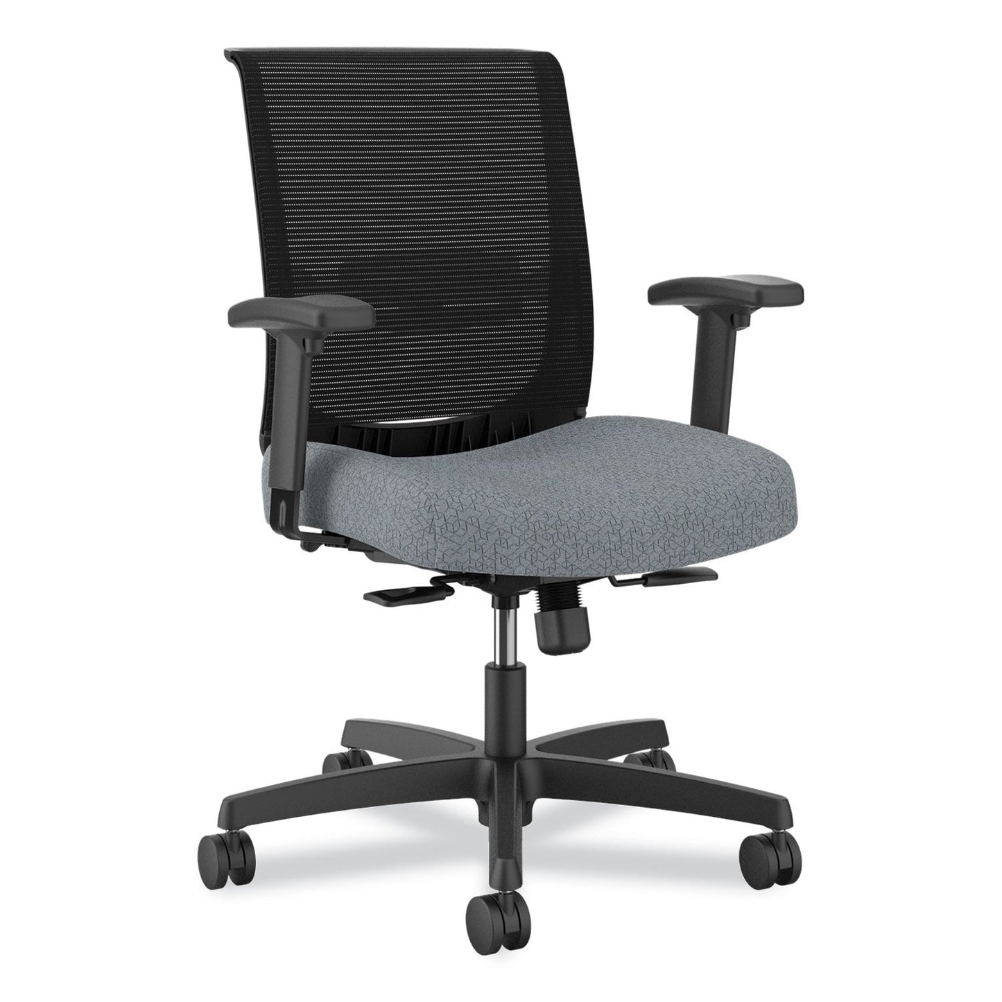 HON® Convergence Mid-Back Task Chair, Up to 275 lb, 16.5" to 21" Seat Ht, Basalt Seat, Black Back/Frame (HONCMY1AAPX25)