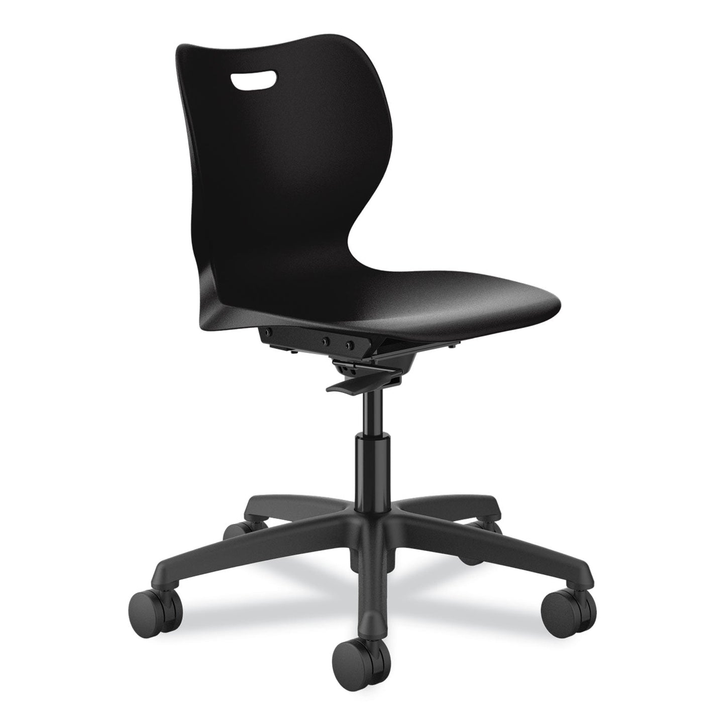 HON® SmartLink Task Chair, Supports Up to 275 lb, 34.75" Seat Height, Onyx Seat/Back, Black Base (HONSSTK18BHLON)