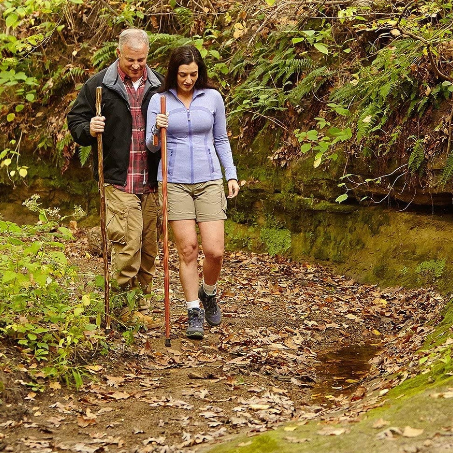 Brazos™ Twisted T-Handle Cane Wood 37 Inch Height Brown (1229018_EA)