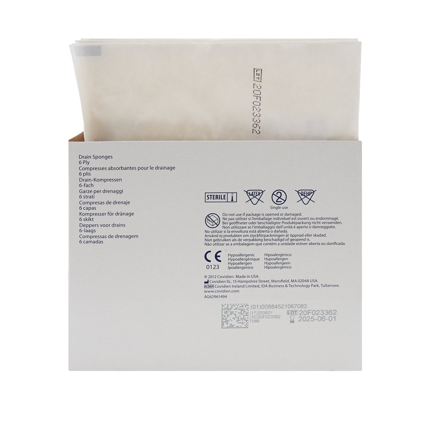 Excilon™ Drain Sponge 4 X 4 Inch 6-Ply Sterile 2 per Pack (401587_TR)