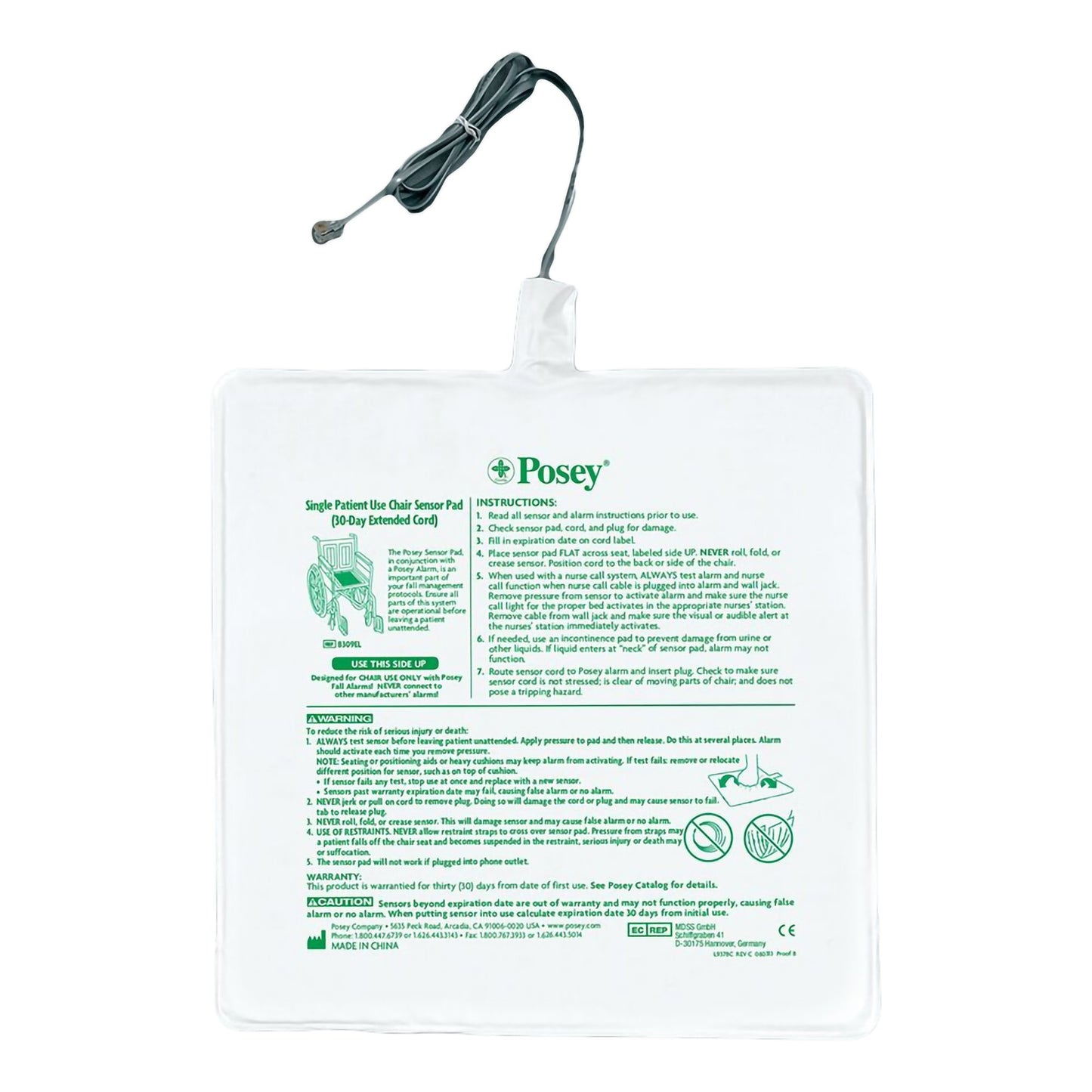 Posey® Chair Sensor Pad 13 X 13 Inch (689582_EA)