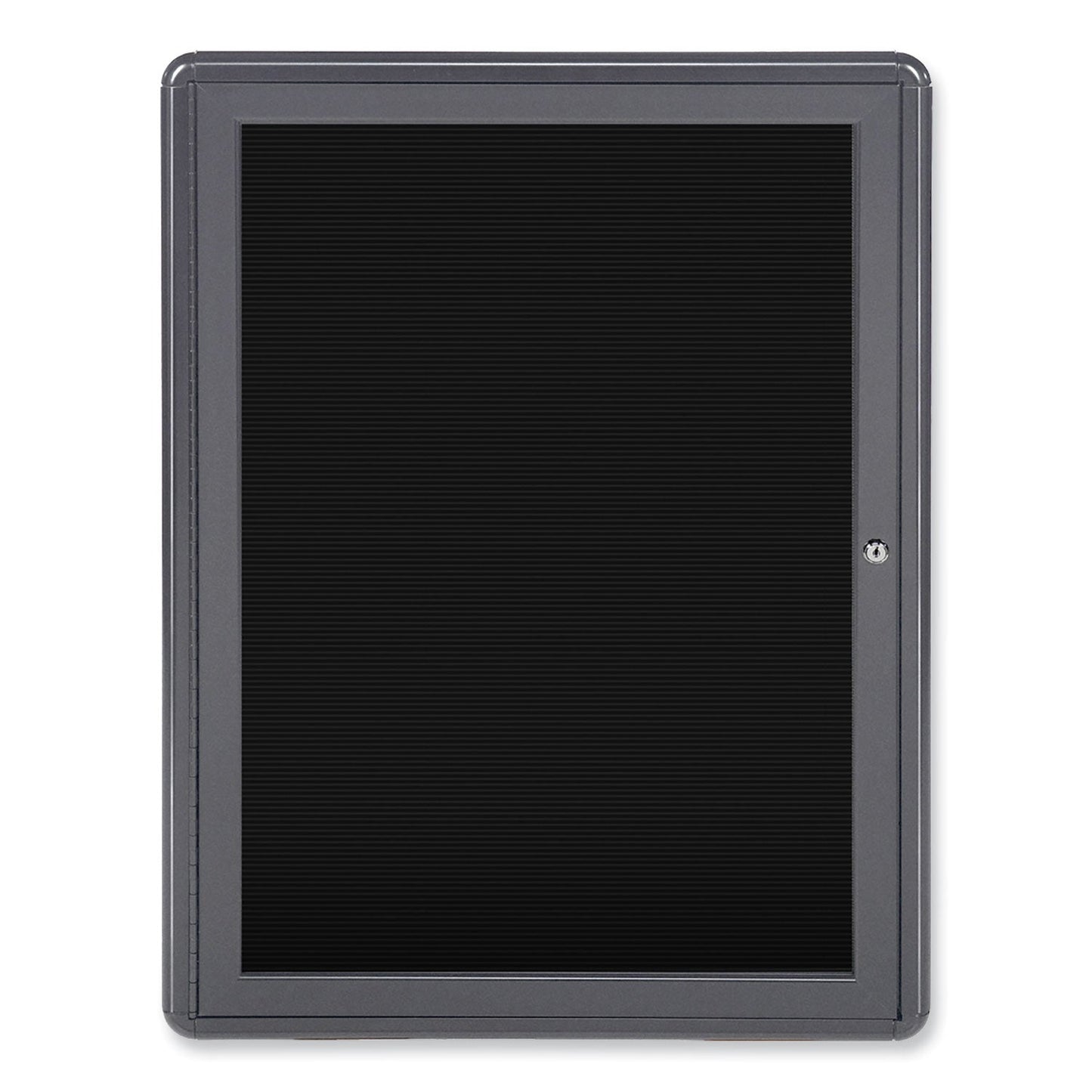 Ghent Enclosed Letterboard, 24.13 x 33.75, Gray Powder-Coated Aluminum Frame (GHEOVG1BBK)