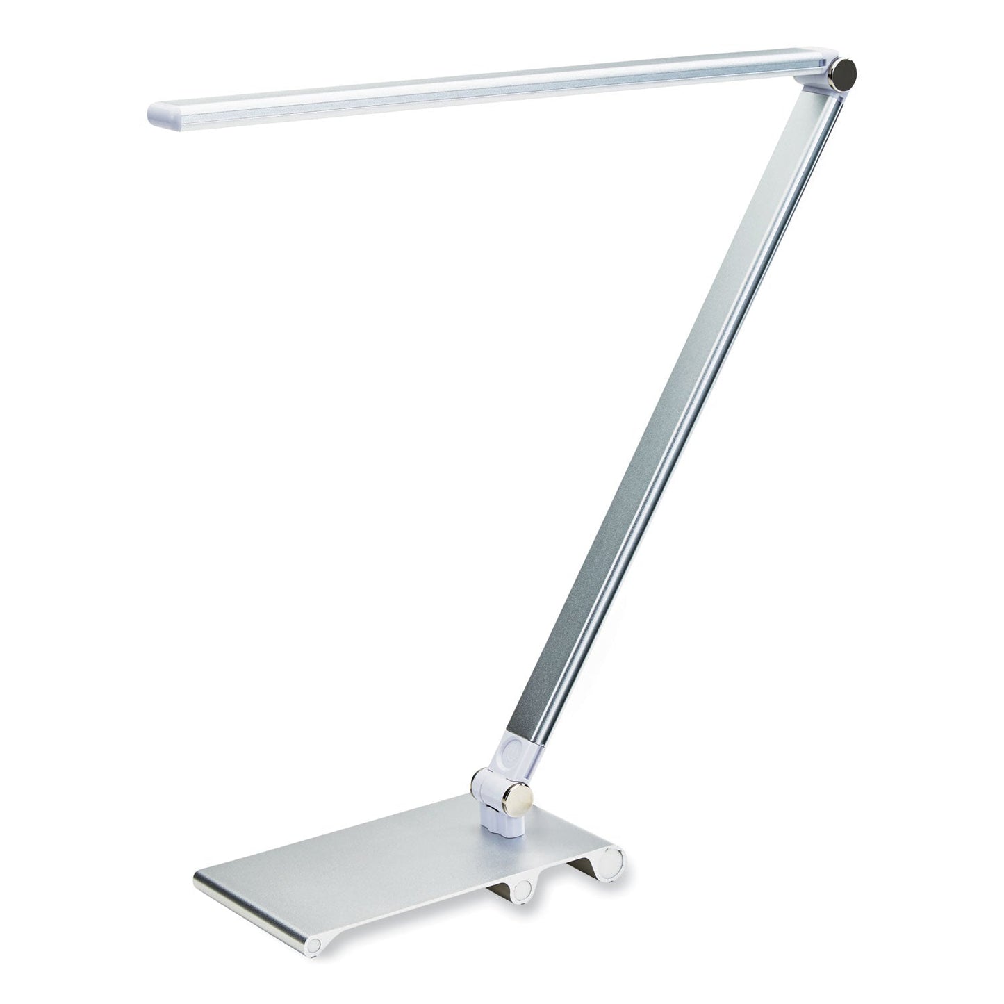 Victory Light LED Desk Lamp with Dimmer, 2-Point Adjustable Neck, 15" High, Silver (VLUVSL129S)