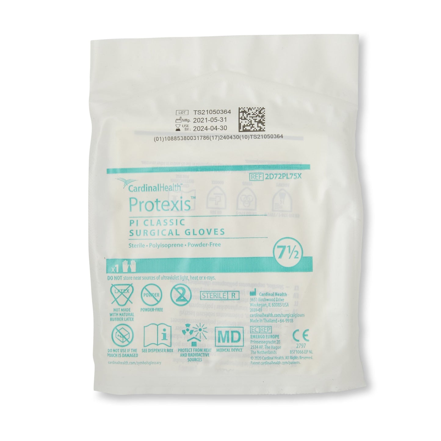 Protexis™ PI Classic Surgical Glove Size 7.5 Sterile Polyisoprene Standard Cuff Length Smooth Ivory Not Chemo Approved (807215_BX)