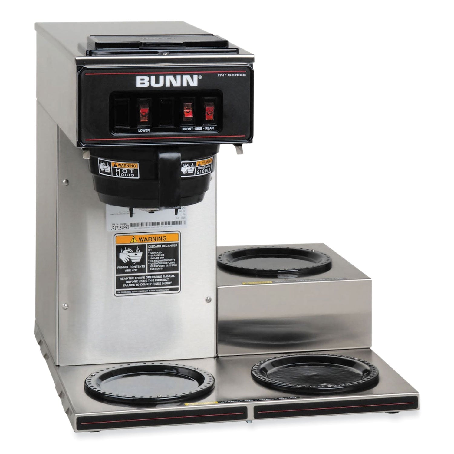 bulman-products-12-cup-pourover-commercial-coffee-brewer-with-3-lower-warmers-num-bun133000003_1