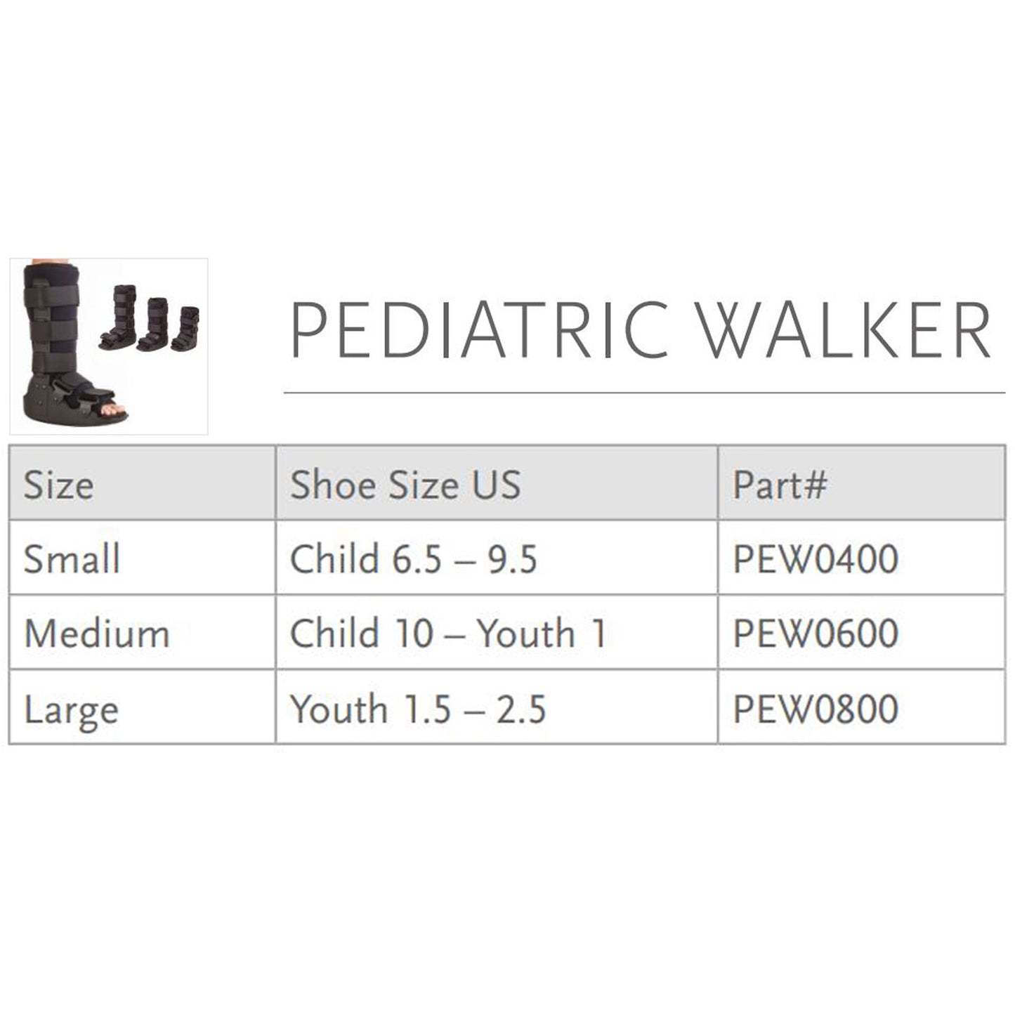Ossur® Pediatric Walker Boot Non-Pneumatic Pediatric Small Tall (839445_EA)