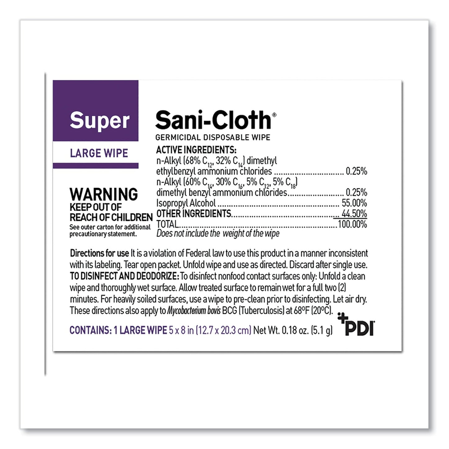 super-sani-cloth-individually-wrapped-germicidal-disposable-wipes-large-1-ply-5-x-8-unscented-white-50-pack-pdih04082_2