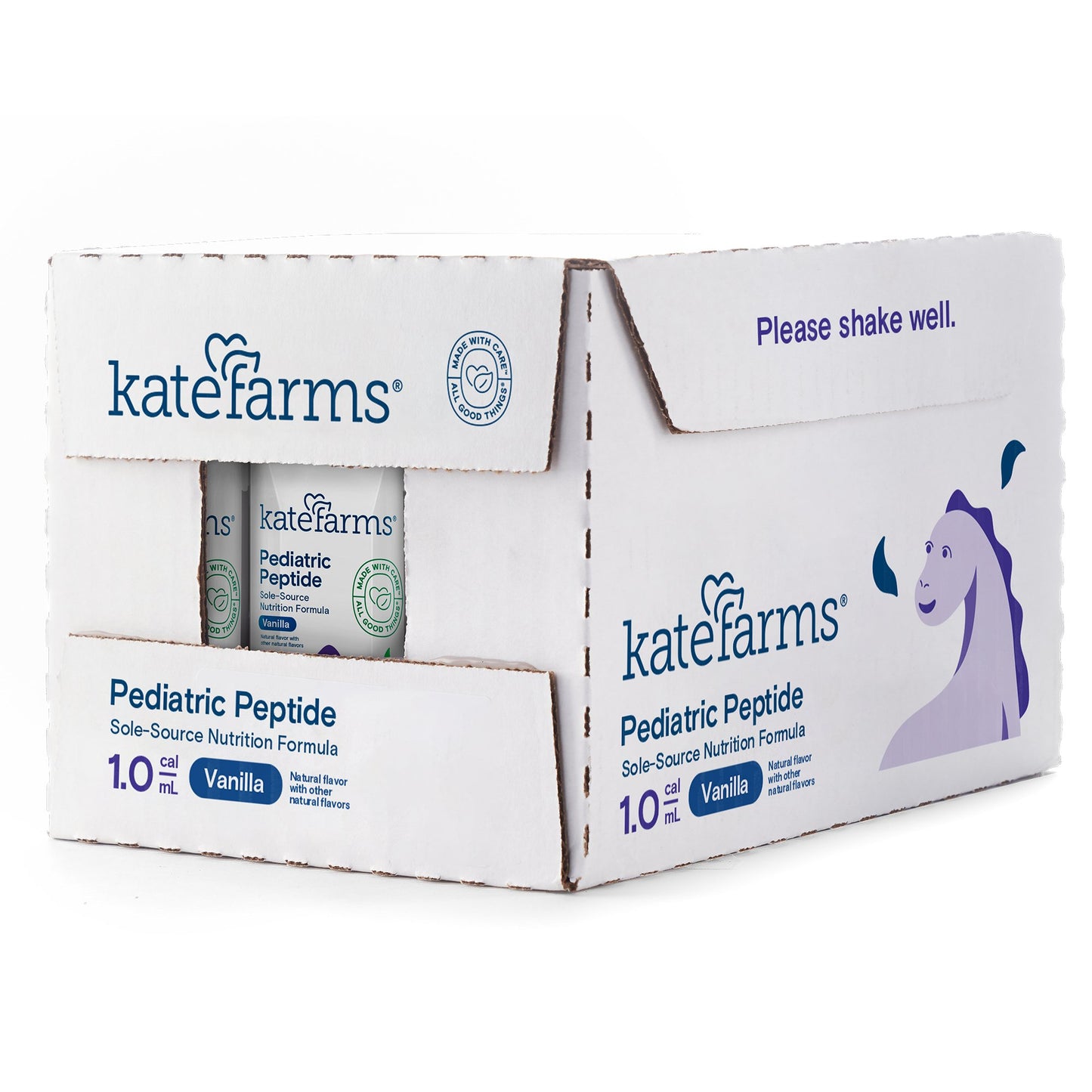 Kate Farms Pediatric Peptide 1.0 Pediatric Oral Supplement Vanilla Flavor 8.45 oz. Carton Liquid Organic Hydrolyzed Pea Protein (1170425_CS)