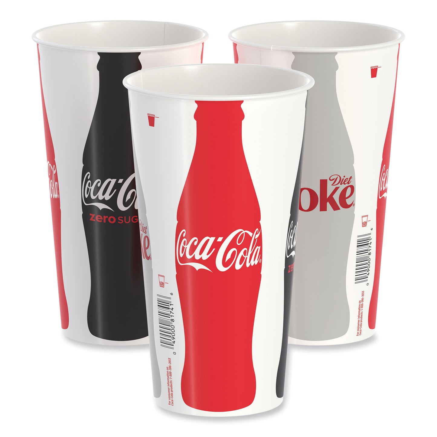 SOLO® Double Sided Poly Paper Cold Cups, 28 oz to 32 oz, Coca-Cola Design, 40/Pack, 12 Packs/Carton (SCCRN32CB)