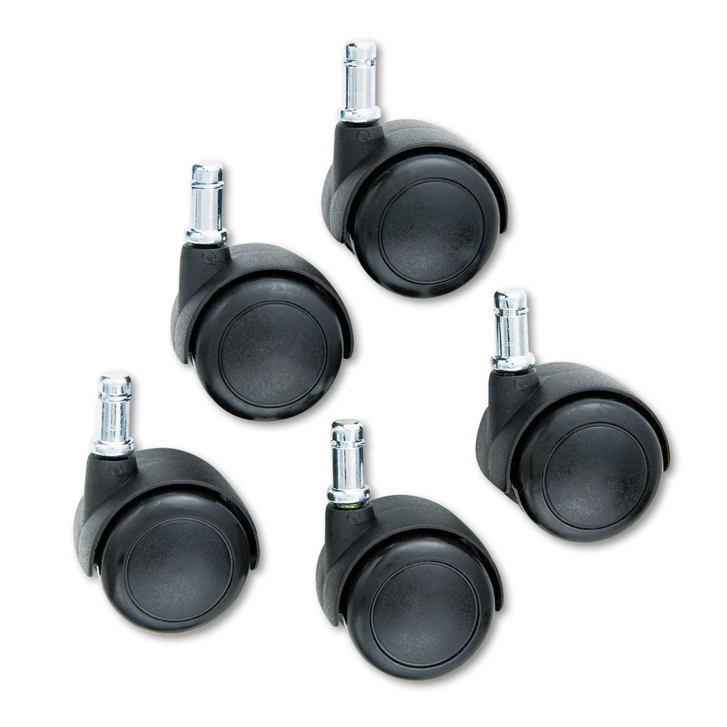 Safco Hard Floor Casters for Workbench Chairs, Black, Set of 5 (SAF5132)