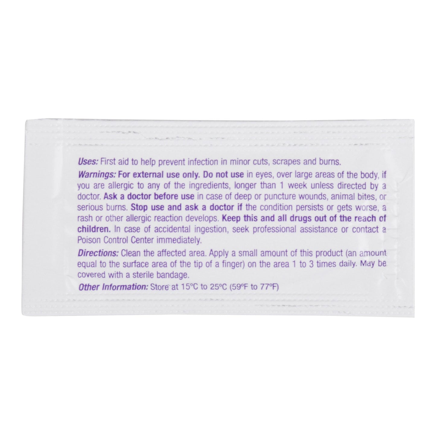 Medi-First® First Aid Antibiotic Bacitracin / Neomycin / Polymyxin B Ointment 0.5 Gram Individual Packet (337028_CS)