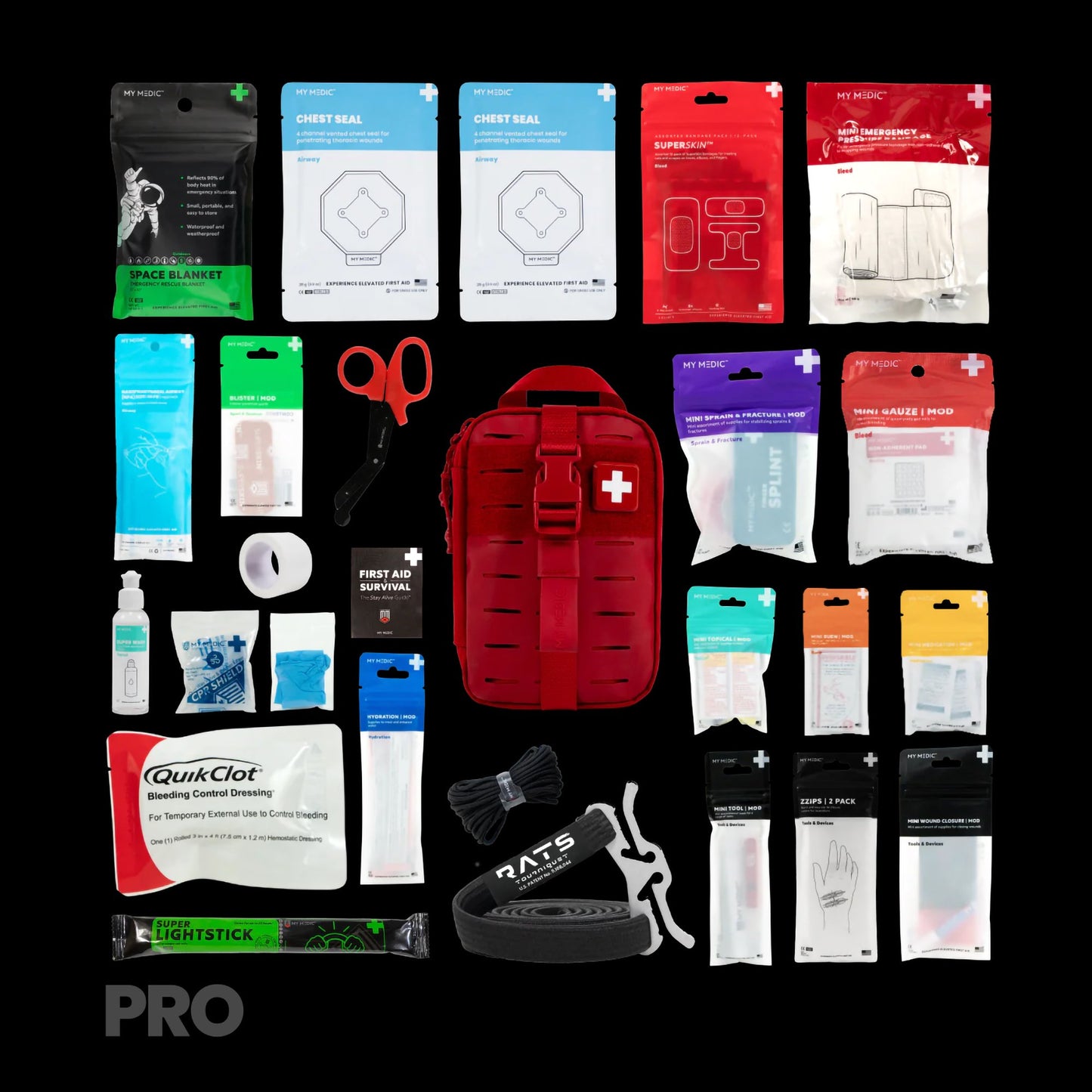 My Medic™ MYFAK Mini Pro First Aid Kit Red Soft Bag (1234447_EA)