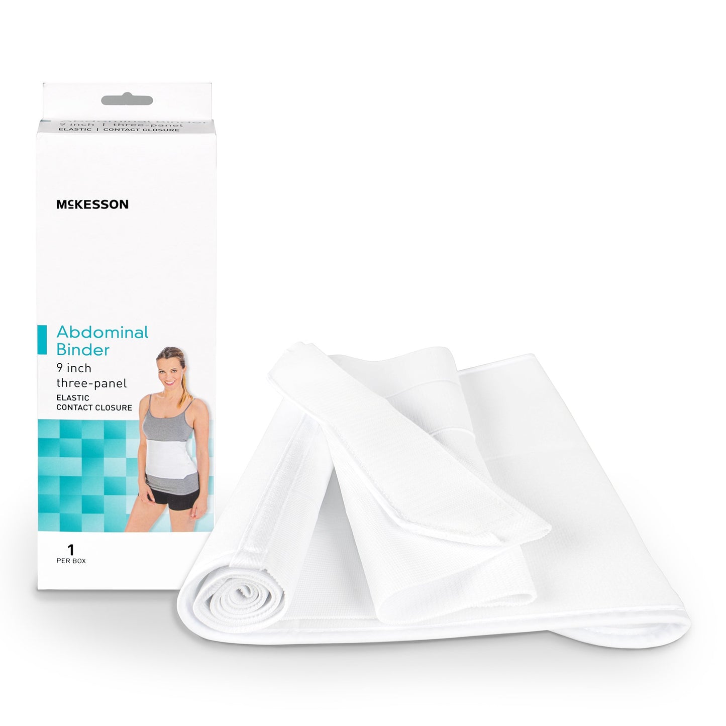 McKesson Abdominal Binder Medium / Large Hook and Loop Closure 45 to 62 Inch Waist Circumference 9 Inch Height Adult (1159056_EA)